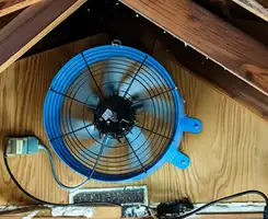 attic fan services with installed attic ventilation fan system in Oklahoma City, OK